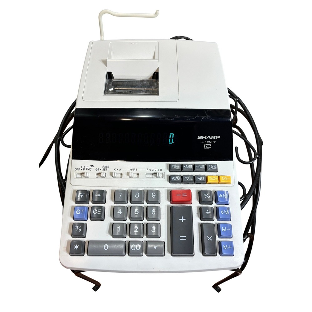 Sharp EL-1197PiIII 12 Digit Heavy Duty‎ Commercial Calculator- Tested & Works